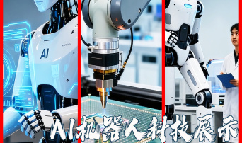 AI机器人科技展示智能机械臂工业应用